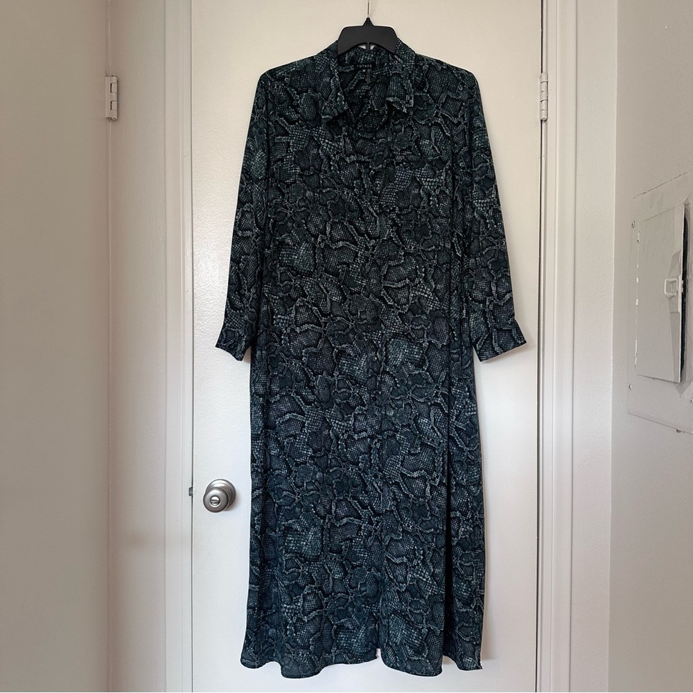 1. State Dark Green Long Sleeve Dress